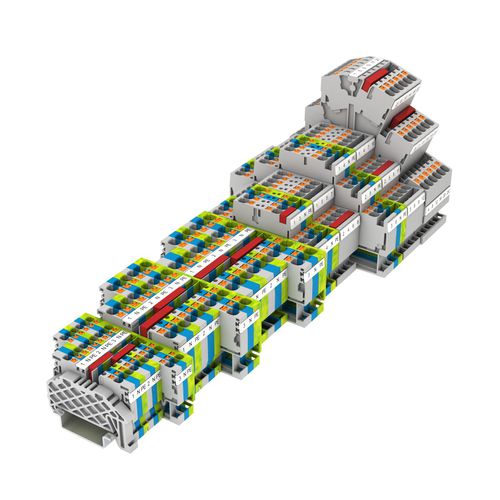 Morsetto componibile push-in - PRK - CONTA-CLIP Verbindungstechnik GmbH - su guida DIN / per binario elettrificato / senza viti