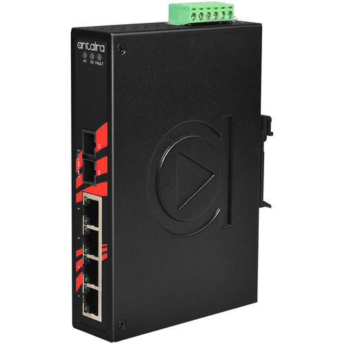 Switch Ethernet non gestibile - LNX-0501-S3-T - Antaira Technologies - 8 porte / su guida DIN / a parete