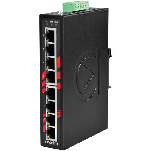 Switch Ethernet non gestibile - LNX-800A - Antaira Technologies - 8 porte / su guida DIN / a parete