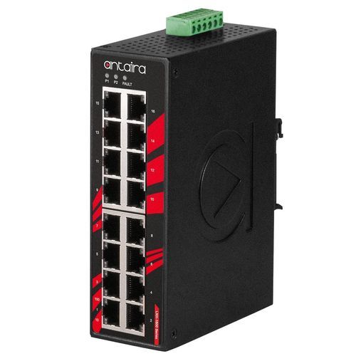 Switch Ethernet non gestibile - LNX-1600-E-T - Antaira Technologies - 5 porte / su guida DIN / ridondante