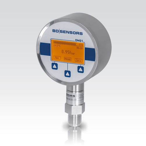 Manometro assoluto - DM 01 - BD|SENSORS GmbH - con display LCD / filettato / in acciaio inossidabile