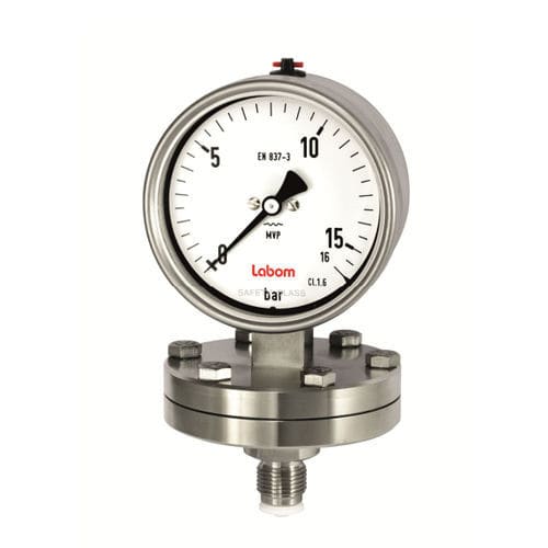 Manometro analogico - BA2 series - LABOM Mess- und Regeltechnik GmbH - filettato / con flangia / in acciaio inossidabile