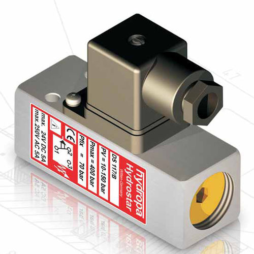 Pressostato a pistone - DS-117 / 112 series - Hydropa - per olio / IP65 / regolabile