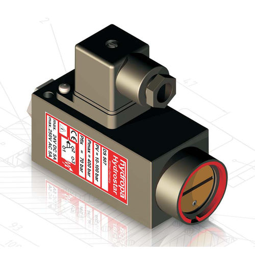 Pressostato a pistone - DS-507 / 502 series - Hydropa - per olio / regolabile