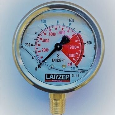 Manometro a doppia scala - AV10007 - Larzep - differenziale / filettato / NPT 1/4