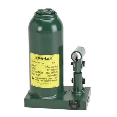 Cric a bottiglia - HJ11B series - SIMPLEX - idraulico / di acciaio