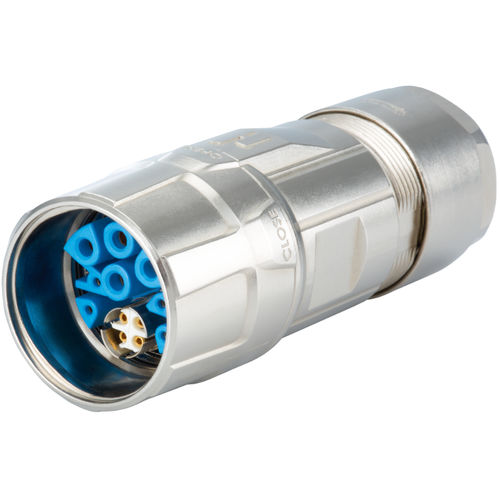 Connettore ibrido - 7.550 series - HUMMEL - DIN / circolare / bloccabile mediante vite