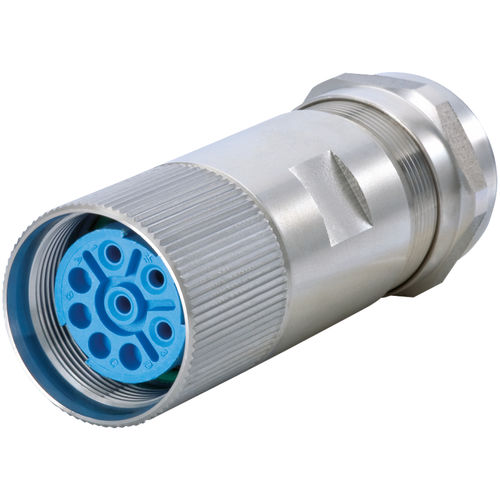 Connettore di alimentazione elettrica - 7.554 series - HUMMEL - DIN / circolare / bloccabile mediante vite