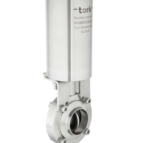 Valvola a farfalla - Hygienic Pneumatic Actuator - SMS-TORK - a comando pneumatico / per liquidi alimentari e bevande / per applicazioni igieniche