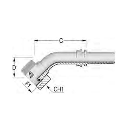 Raccordo idraulico - H1220843 - ALFAGOMMA - ad anello / gomito a 45° / gomito a 60°