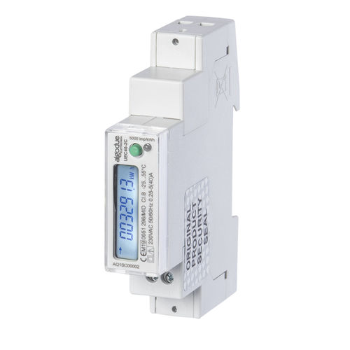Contatore di energia elettrica monofase - UEC40-2C - Algodue Elettronica - su guida DIN / 50 Hz / con display LCD