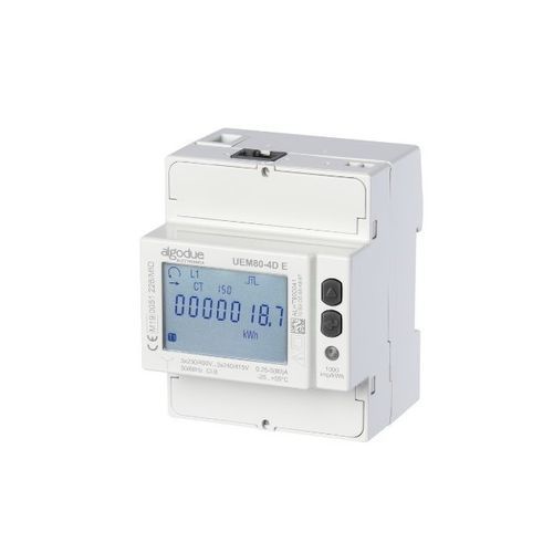 Contatore di energia elettrica trifase - UEM80-4D E - Algodue Elettronica - su guida DIN / con registratore di dati / 50 Hz