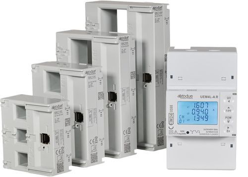 Contatore di energia elettrica trifase - UEM2L-A R, UEM4L-A R MID - Algodue Elettronica - su guida DIN / digitale / multicircuito