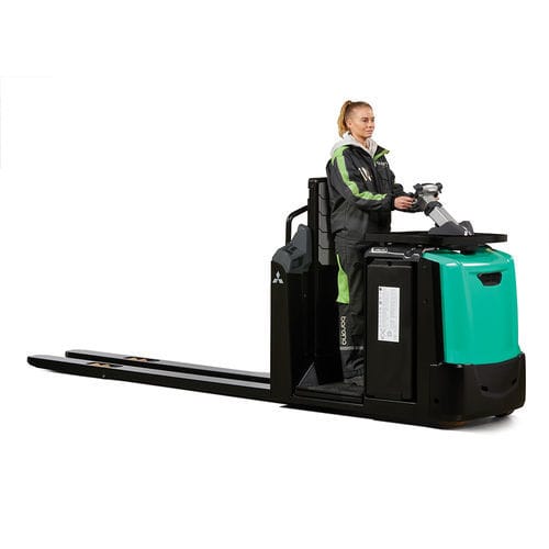 Carrello commissionatore per magazzino - OPB12-25N2 series - Mitsubishi Forklift Trucks - elettrico / con forche di sollevamento / a forbice