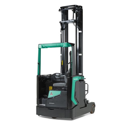 Carrello elevatore retrattile per magazzino - RB14-25N2 Series - Mitsubishi Forklift Trucks - elettrico / con seduta laterale / per movimentazione