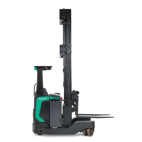Carrello elevatore retrattile elettrico - RBM20-25N2 Series - Mitsubishi Forklift Trucks - con seduta laterale / per movimentazione / per corsie strette