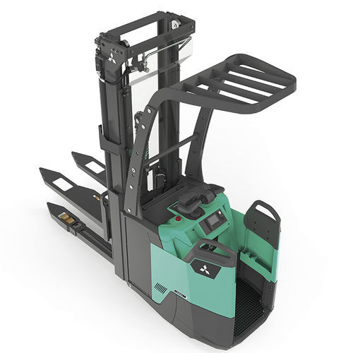 Accatastatore elettrico - SBV/SBF12-16N3(I)(S)(R)(S) series - Mitsubishi Forklift Trucks - con conducente in piedi / a piattaforma / 24 V