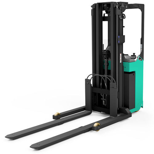 Accatastatore elettrico - AXiA XL SBR12N2TF - Mitsubishi Forklift Trucks - con conducente in piedi / 24 V / per magazzino
