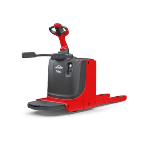 Transpallet elettrico - T P series - Linde Material Handling - con piattaforma per conducente / 24 V / stretto