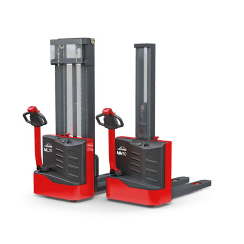 Accatastatore elettrico - M 10 series - Linde Material Handling - a guida a bordo / 12 V / da trasporto