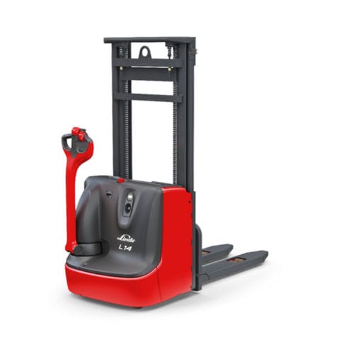 Accatastatore elettrico - L14C - Linde Material Handling - a guida a bordo / 24 V / da trasporto