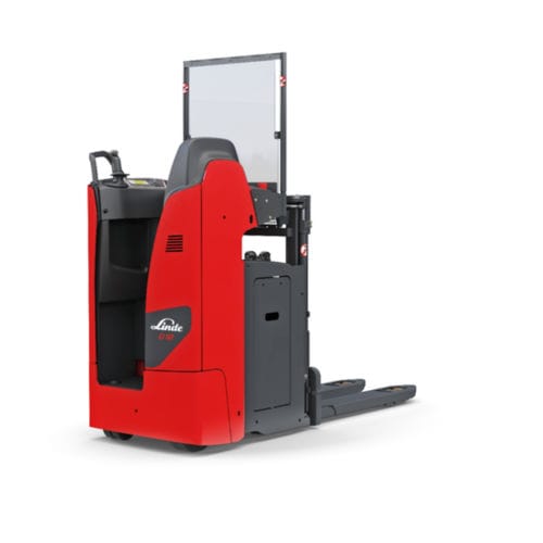 Accatastatore elettrico - D12 S series - Linde Material Handling - operatore in piedi / 24 V / da trasporto