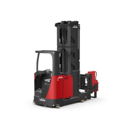 Carrello trilaterale per corsie molto strette - A series - Linde Material Handling - elettrico / con seduta laterale / per movimentazione