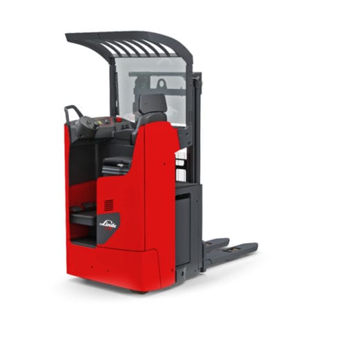 Accatastatore per pallet - L1 RW series - Linde Material Handling - elettrico / con seduta laterale / 24 V