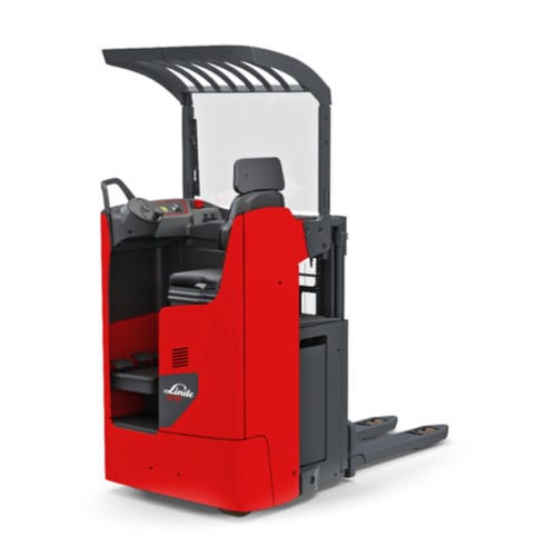 Accatastatore elettrico - D12 RW - Linde Material Handling - con seduta laterale / 24 V / da trasporto