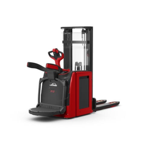 Accatastatore elettrico - D1 AP series - Linde Material Handling - con piattaforma per conducente / 24 V / per trasporto di 2 pallets allo stesso tempo