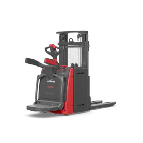 Accatastatore elettrico - D12 HP AP - Linde Material Handling - con piattaforma per conducente / 24 V / per trasporto di 2 pallets allo stesso tempo