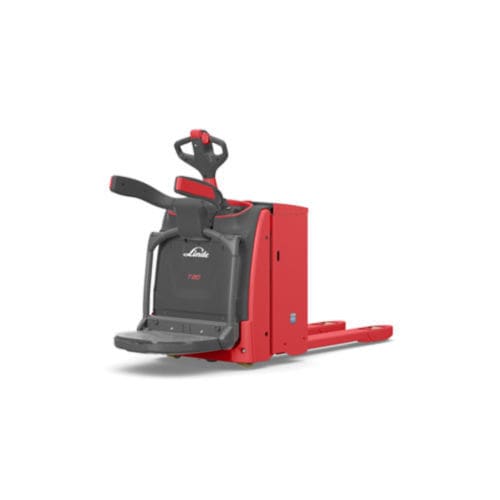 Transpallet elettrico - T2 AP series - Linde Material Handling - con piattaforma per conducente / operatore in piedi / 24 V
