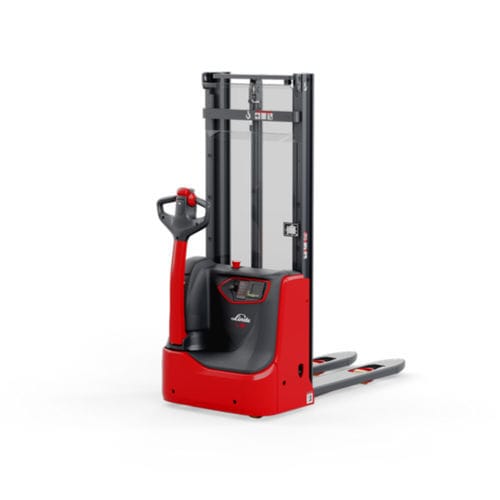 Accatastatore elettrico - L1 series - Linde Material Handling - a timone con guida da terra / 24 V / per trasporto di 2 pallets allo stesso tempo