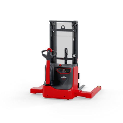 Accatastatore elettrico - L1 AS series - Linde Material Handling - a timone con guida da terra / 24 V / per magazzino