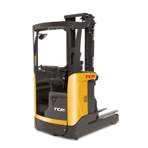 Carrello elevatore retrattile elettrico - RT series - TCM Forklifts - con seduta laterale / per movimentazione / per magazzino