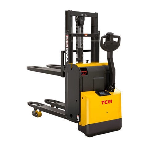 Accatastatore elettrico - SP series - TCM Forklifts - a timone con guida da terra / 24 V / da trasporto