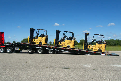 Rimorchio porta-attrezzi - 455B - Landoll - per attrezzatura industriale / a 3 assi / trainato