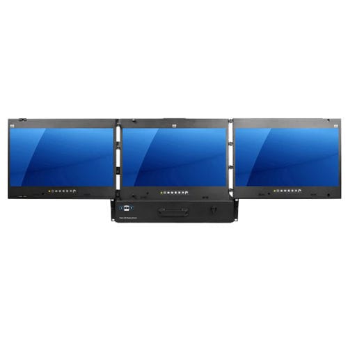 Cassetto rack multiple display - RPM-HD17 series - Acnodes Corporation - con consolle / con tastiera / con schermo LCD