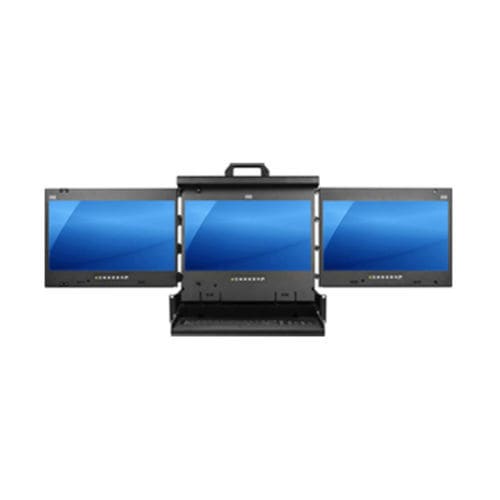 Cassetto rack 19" - KDR-AV19 series - Acnodes Corporation - multiple display / con consolle / con tastiera