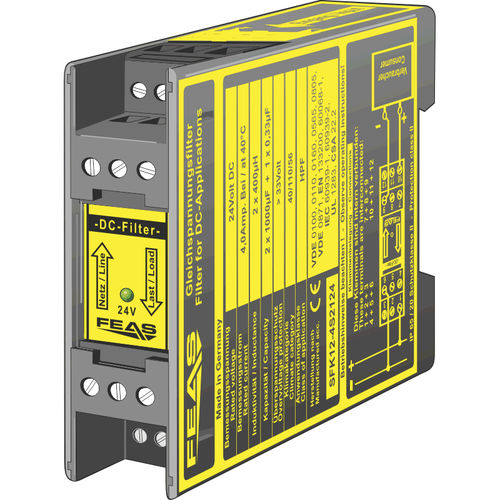 Filtro elettronico per soppressione di interferenze radio - SFK12-4S2124  - FEAS GmbH - passa-banda / passivo / DC