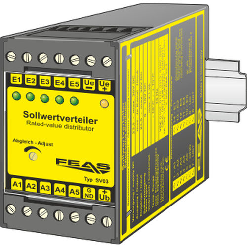 Ripartitore a potenza in uscita regolabile - SV03 - FEAS GmbH - IP20 / su guida DIN