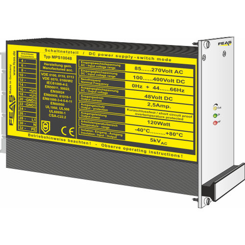 Alimentatore elettrico rack 19" - MPS10048 - FEAS GmbH - per rack / DC/DC / AC/DC