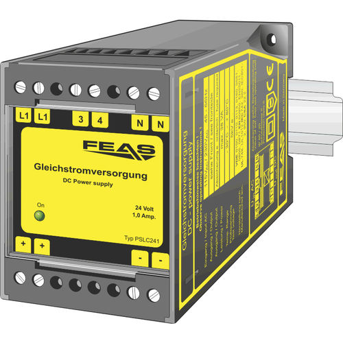 Alimentatore elettrico su guida DIN - PSLC241 - FEAS GmbH - AC/DC / ad uscita semplice / regolato