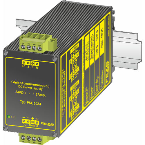 Alimentatore elettrico non regolato - PSU3024 - FEAS GmbH - su guida DIN / AC/DC / ad uscita semplice
