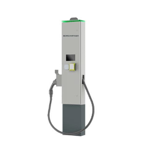 Stazione di ricarica per veicolo elettrico - RES-D3-CS20 - BORG WARNER - DC / a pavimento / con 1 cavo di carica