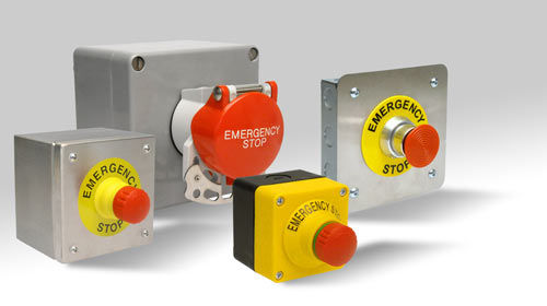 Pulsante a fungo - EMS series - Craig & Derricott - di arresto di emergenza / in acciaio inossidabile / elettromeccanico