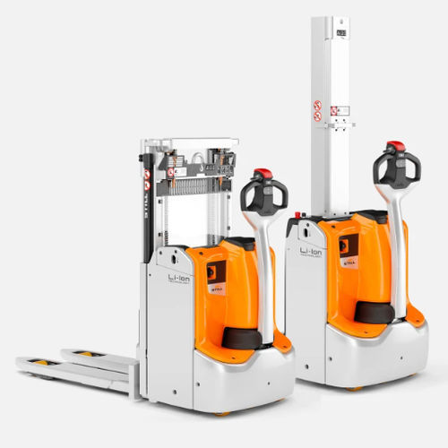 Accatastatore elettrico - EXD series  - STILL - a timone con guida da terra / con piattaforma per conducente / per trasporto di 2 pallets allo stesso tempo