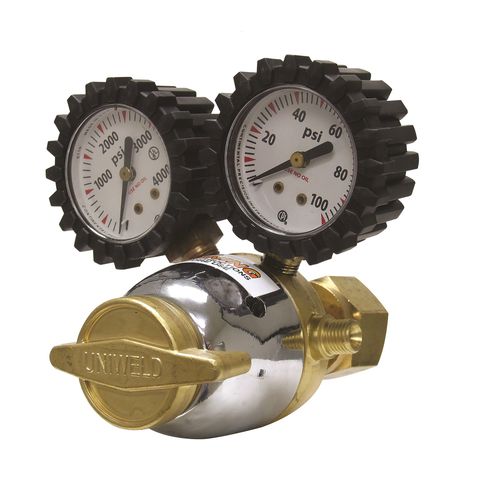 Regolatore di pressione di gas - R series - Uniweld - a diaframma / monostadio / in ottone