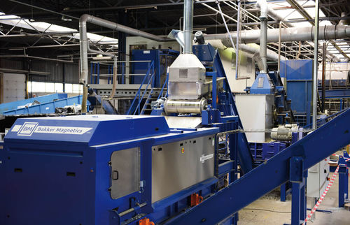 Separatore per rifiuti - BAKKER MAGNETICS - a corrente di Foucault / per l'industria del riciclaggio / autopulente
