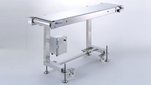 Nastro trasportatore per l'industria agroalimentare - DFC series - DYMCO. LTD. - in acciaio inossidabile / per prodotti di cioccolato / per pesce